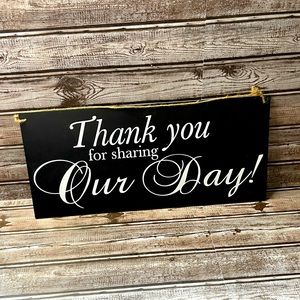 "Thank You" Wedding Sign